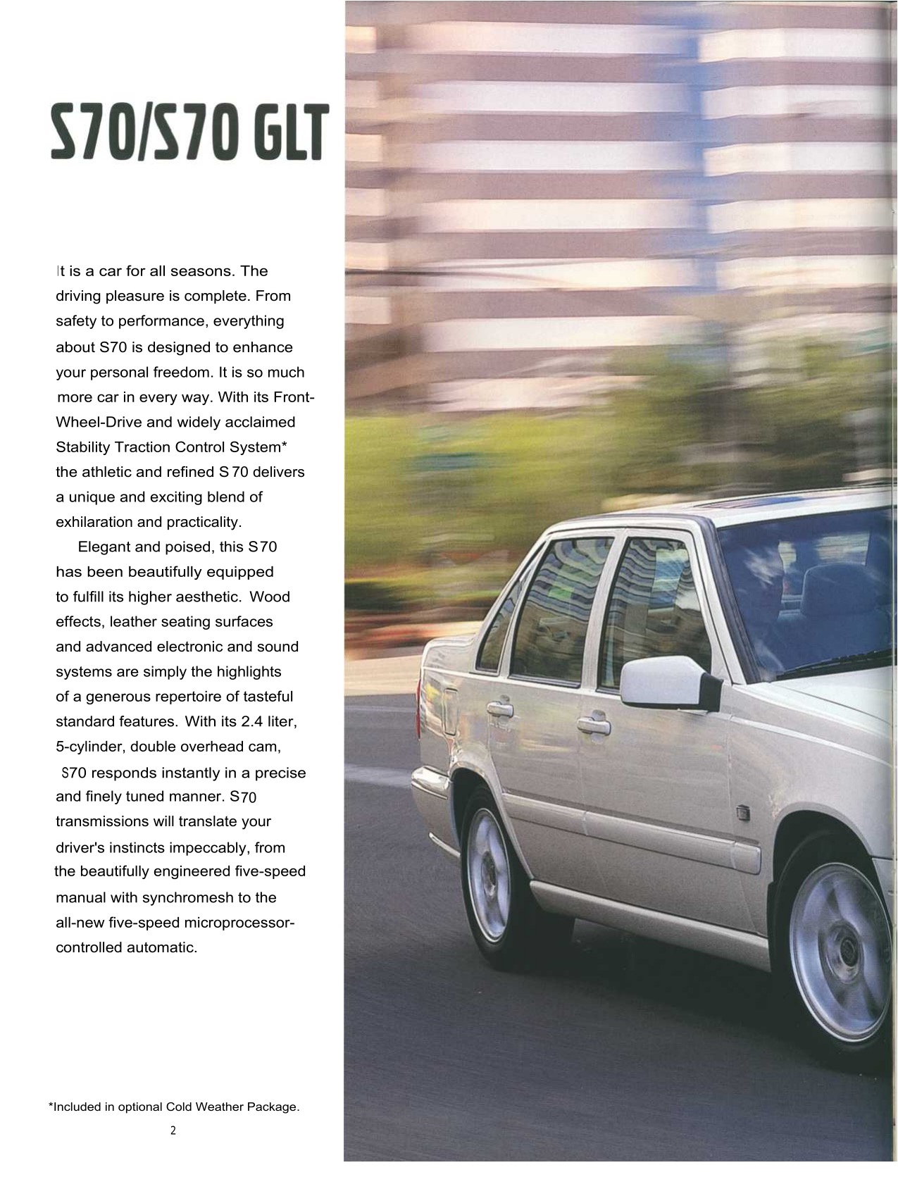 2000 Volvo S70 Brochure Page 13